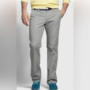 BONOBOS Washed Chinos Straight Fit Gray Pants Plaid Pockets Mens Sz 33 x 34🧡